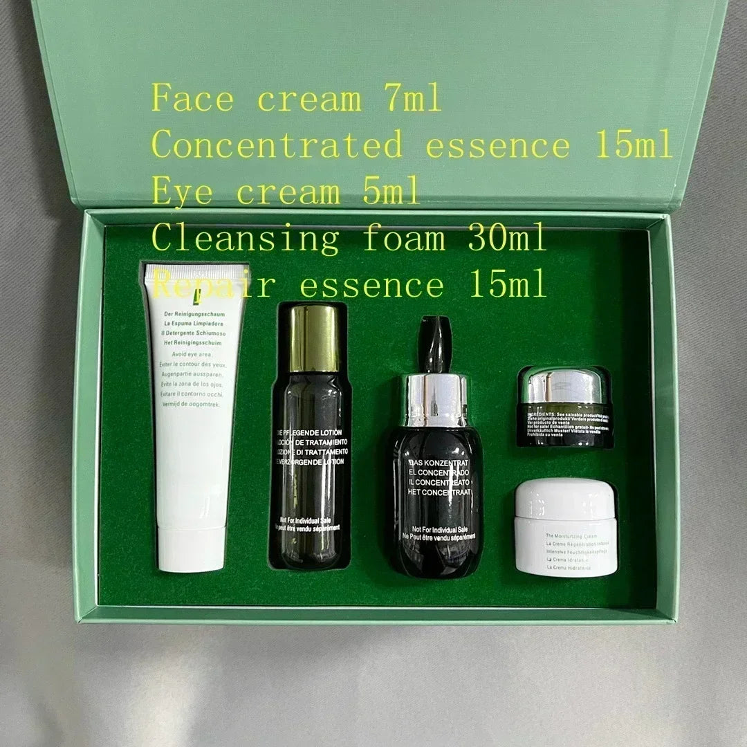 5 PCS Repair Skin Care Set Eye Cream/Face Cream/Essence Water /Mask/Cleanser Moisturize and lighten fine Travel set bm