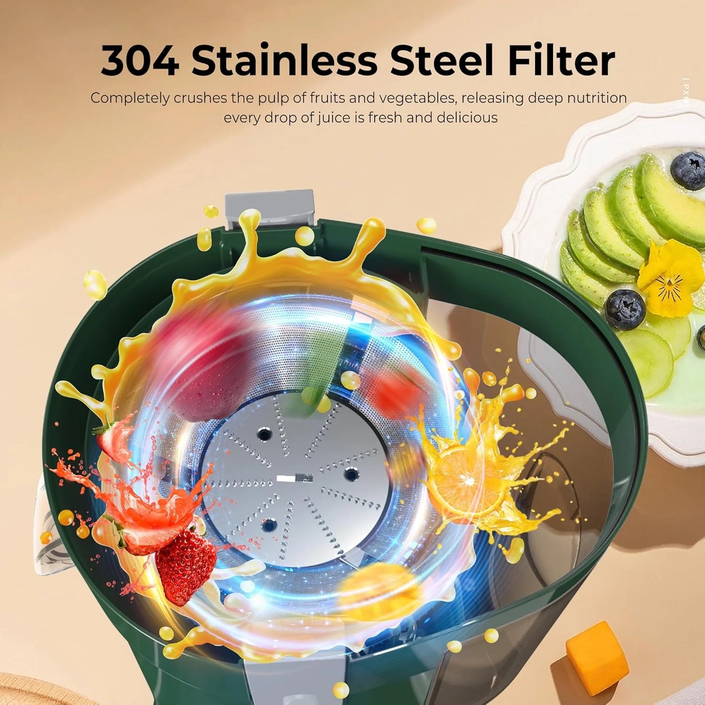 SEJOY Juicer Extractor with 2 Speeds, 3" Big Mouth Centrifugal Juicer Maker with BPA-Free, safe Compact Centrifugal Juicer