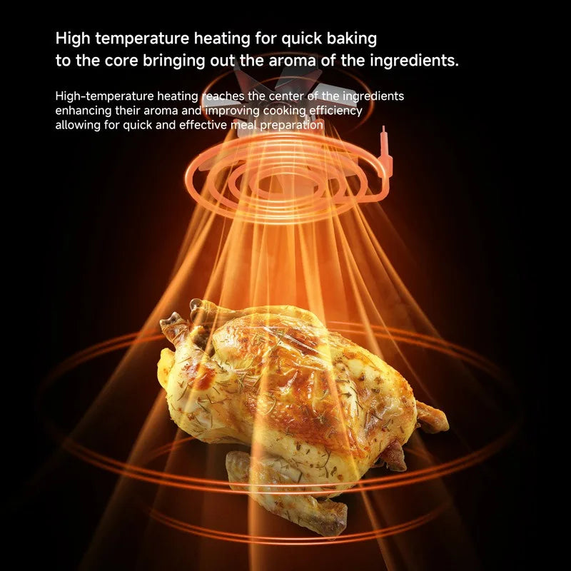 15L Stainless steel Electric Air Fryer Household Large Capacity Intelligent Kitchen Cooker Toaster Oven Combo Digital Display