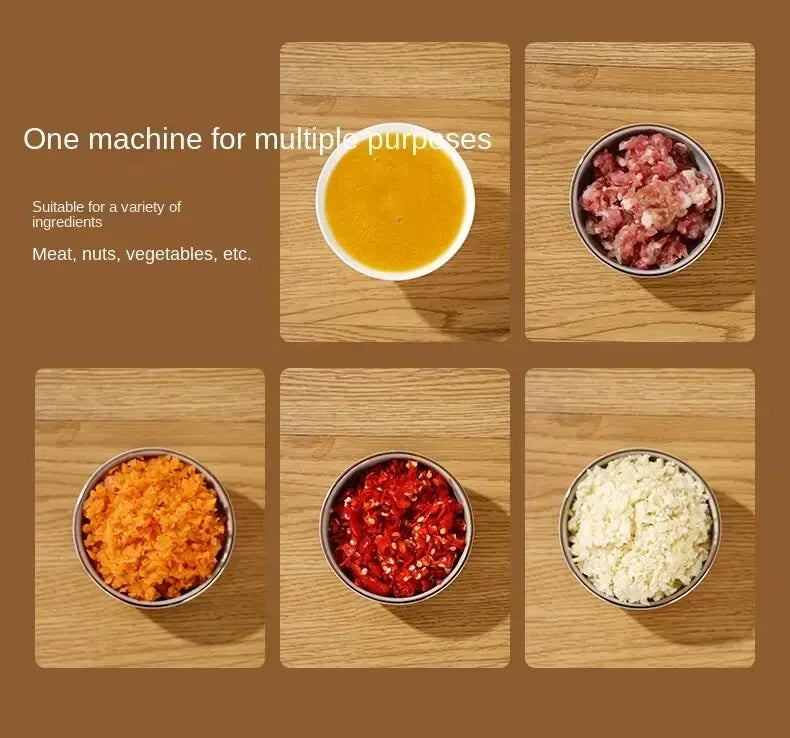 Electric Garlic Masher Mini Food Chopper Vegetable Meat Salad Onion Mincer Herb Veggie Cutter Blender Processor Kitchen Gadgets