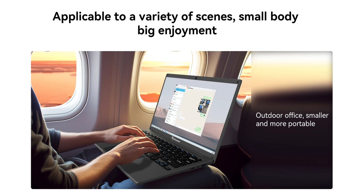 Adreamer Laptop 8GB RAM 1TB SSD Computer 13.3-inch Intel Notebook 2560X1600 Resolution Celeron N4020 Portable Computer