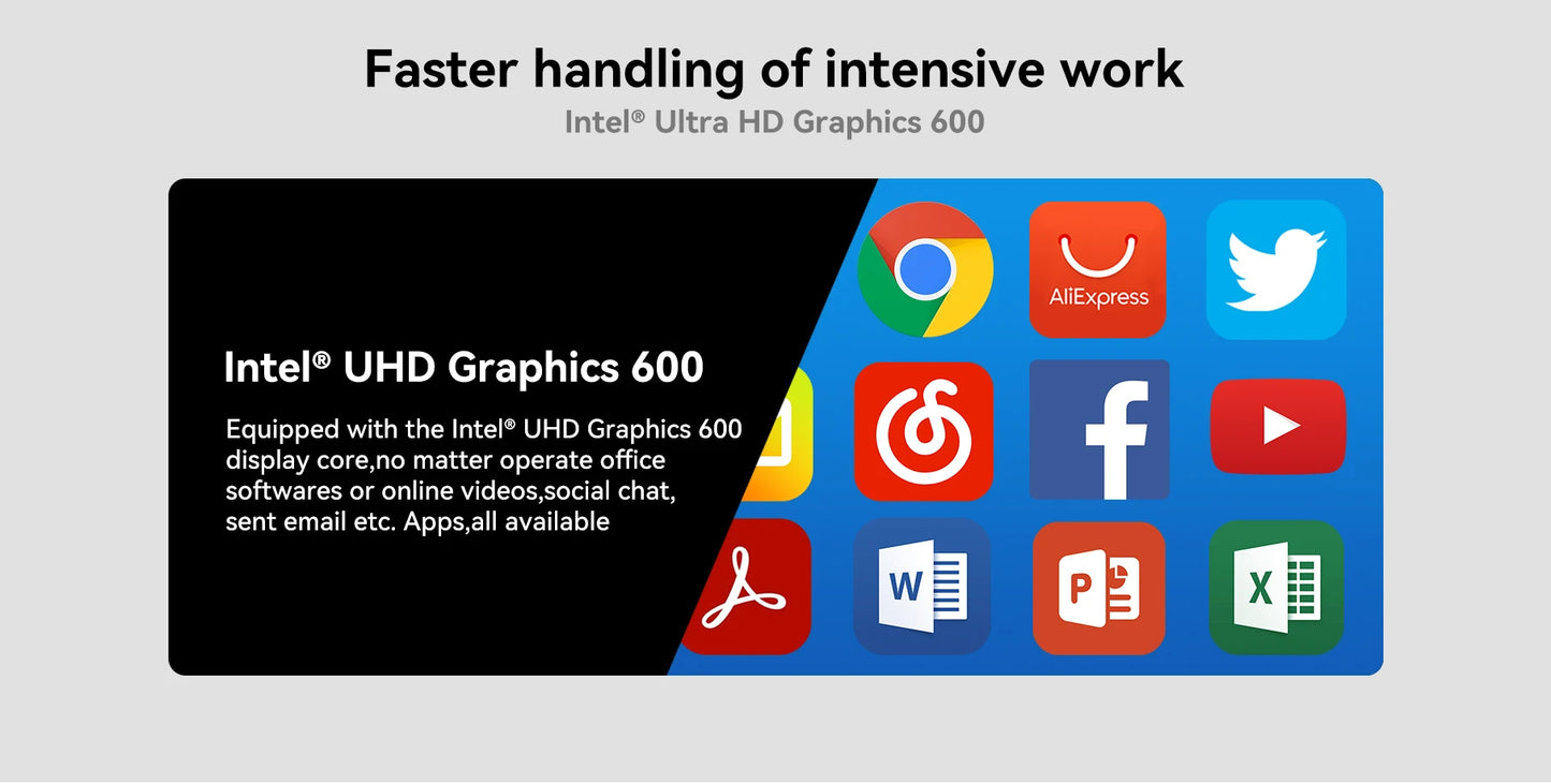 Adreamer Laptop 8GB RAM 1TB SSD Computer 13.3-inch Intel Notebook 2560X1600 Resolution Celeron N4020 Portable Computer