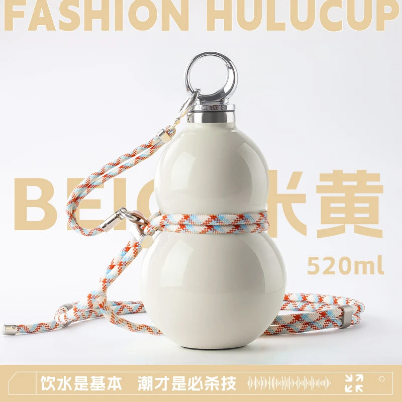 SAMADOYO-6 Hour Insulated Tumbler | Gourd Shape with Straw | Exclusive Design, 520ml