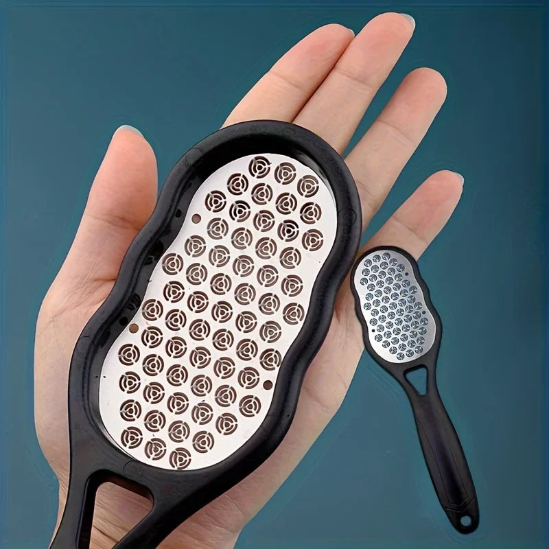 1/2Pcs Professional Duty Stainless Steel Painless Foot File Remover with Splash Guard Handle Suitable for Care Cracked Heel