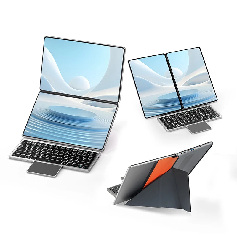 New Dual Screen Laptop Intel i3 1215U N100 Dual 10.95 Inch IPS Touch Screen Windows 11 Office Computer Tablet Notebook WiFi 6