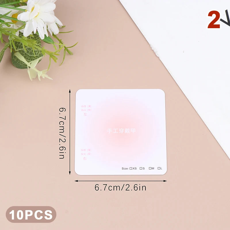 10PCS Press-On Nail Packaging Display Handmade False Design Swatch Show Card Manicure Sample Salon