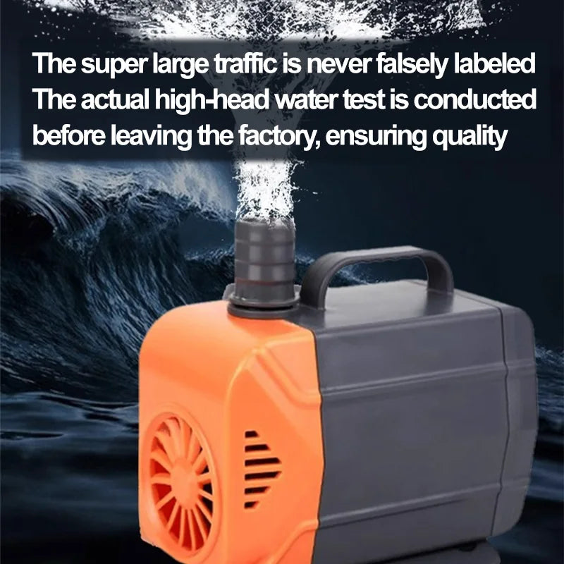 AC220V silent submersible water pump, circulating fountain pump, fish tank and pond circulating pump, garden rockery water pump