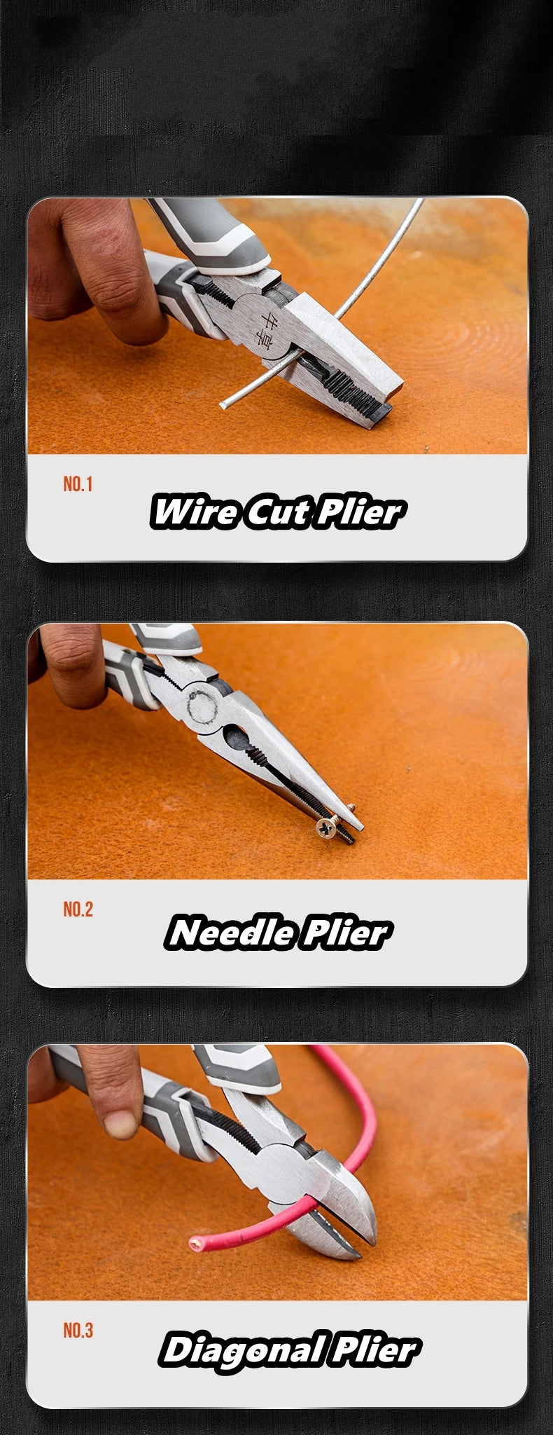 Multifunctional Universal Diagonal Pliers Hardware Wire Cutters Professional Electrician Anti Slip Durable Repair Tools