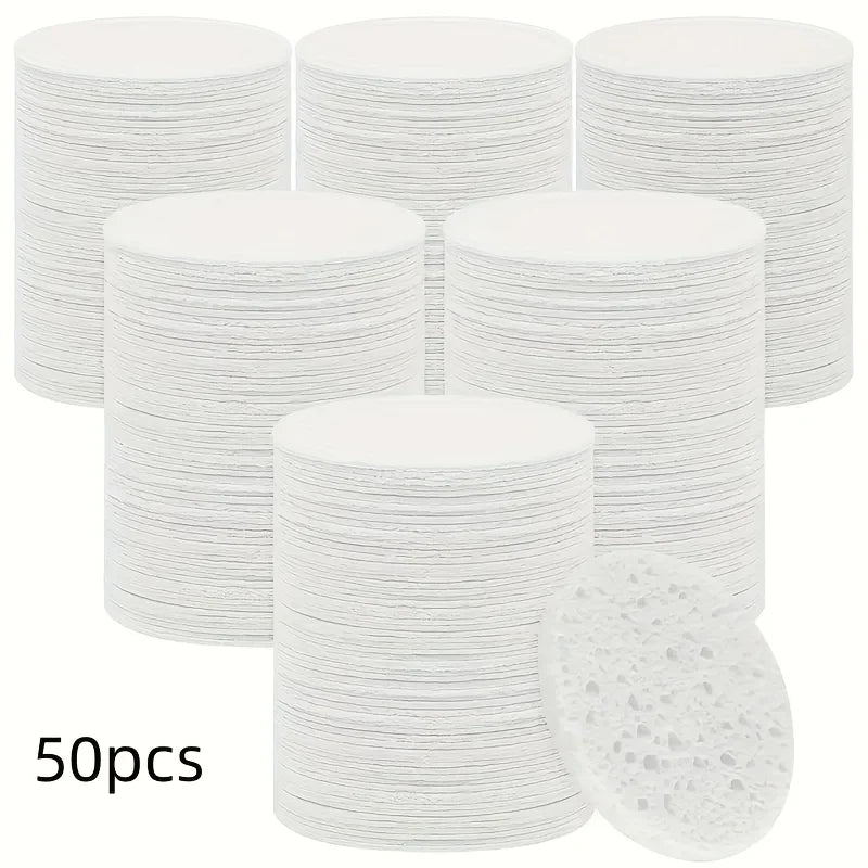 50PCS compressed facial sponge beauty spa sponge suitable for daily cleansing, makeup removal and exfoliation