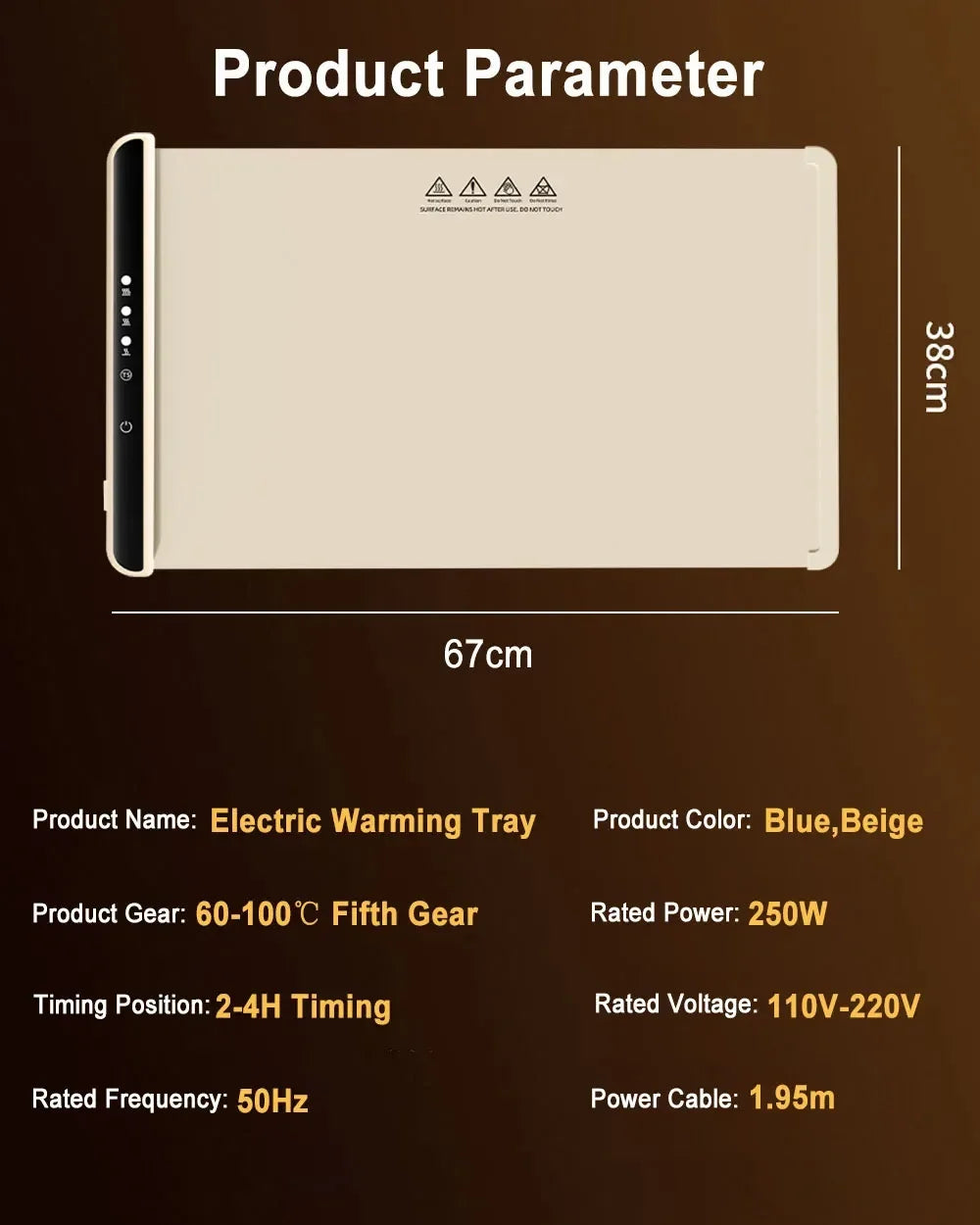 Electric Warming Tray Food Warmer Mat Foldable Coffee Warming Pad for Food Portable Electric Warming Tray Silicone Warmer Plate