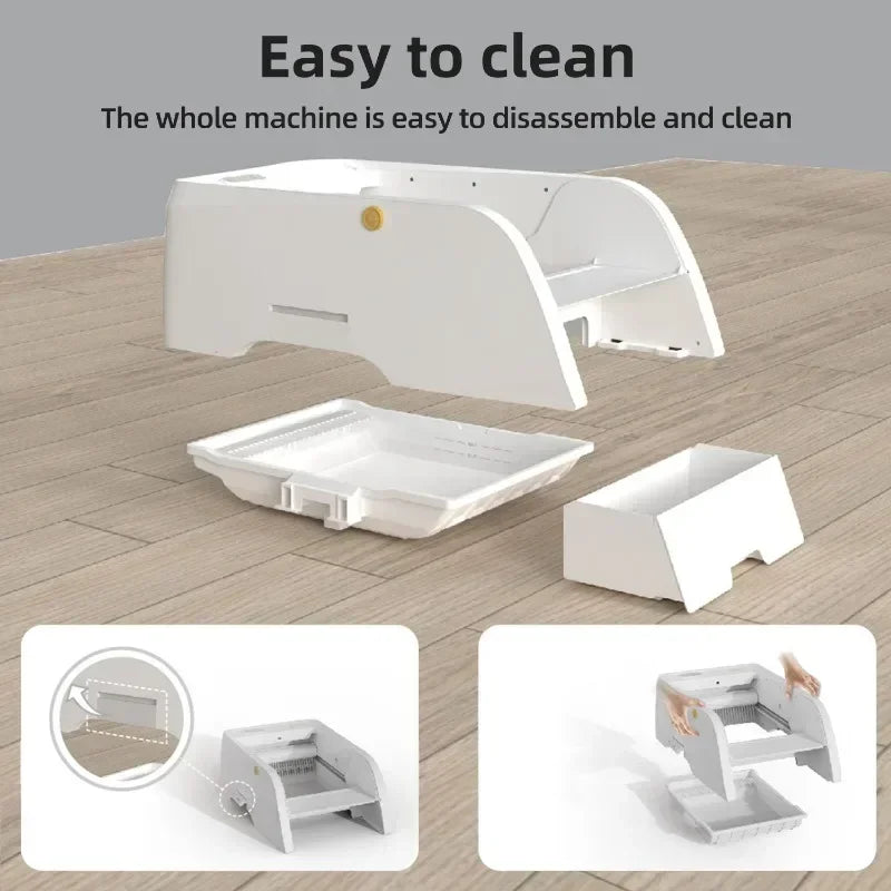 Smart Cat Litter Box Automatic Self-cleaning Cat Bedpans Semi Enclosed Toilet Trainer Pet Products Cat's Accessories with App