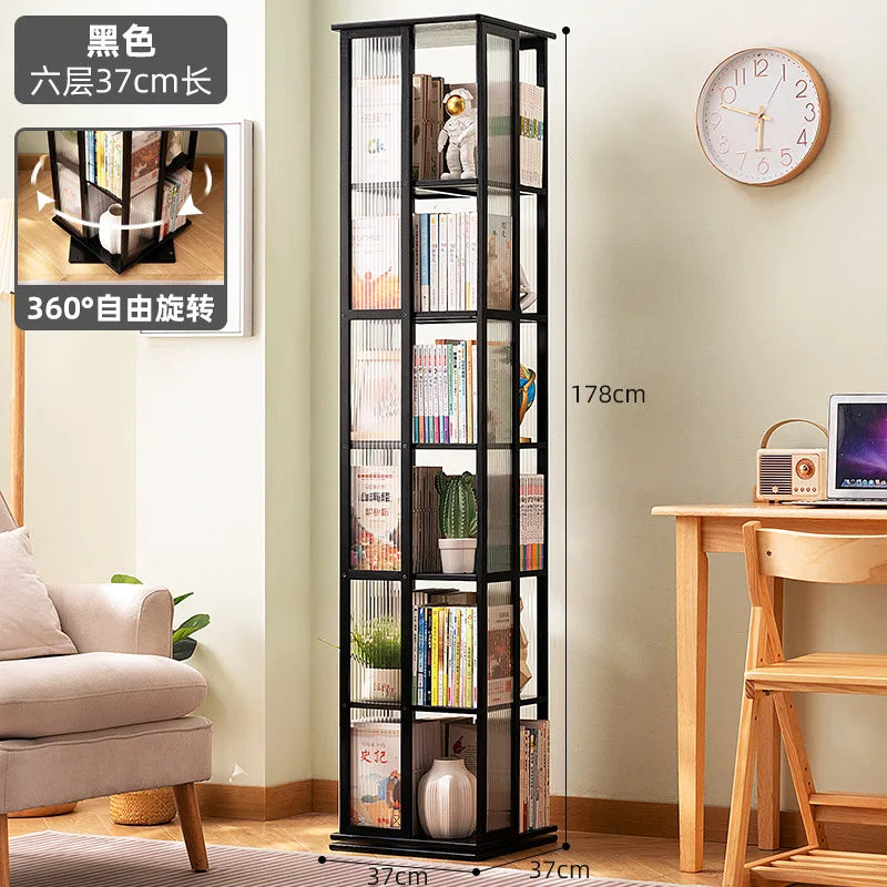 Rotational Bookshelf Organizers Home Storage Shelves Furniture Living Room Shelf Bookcases Librero Organizador Estanteria