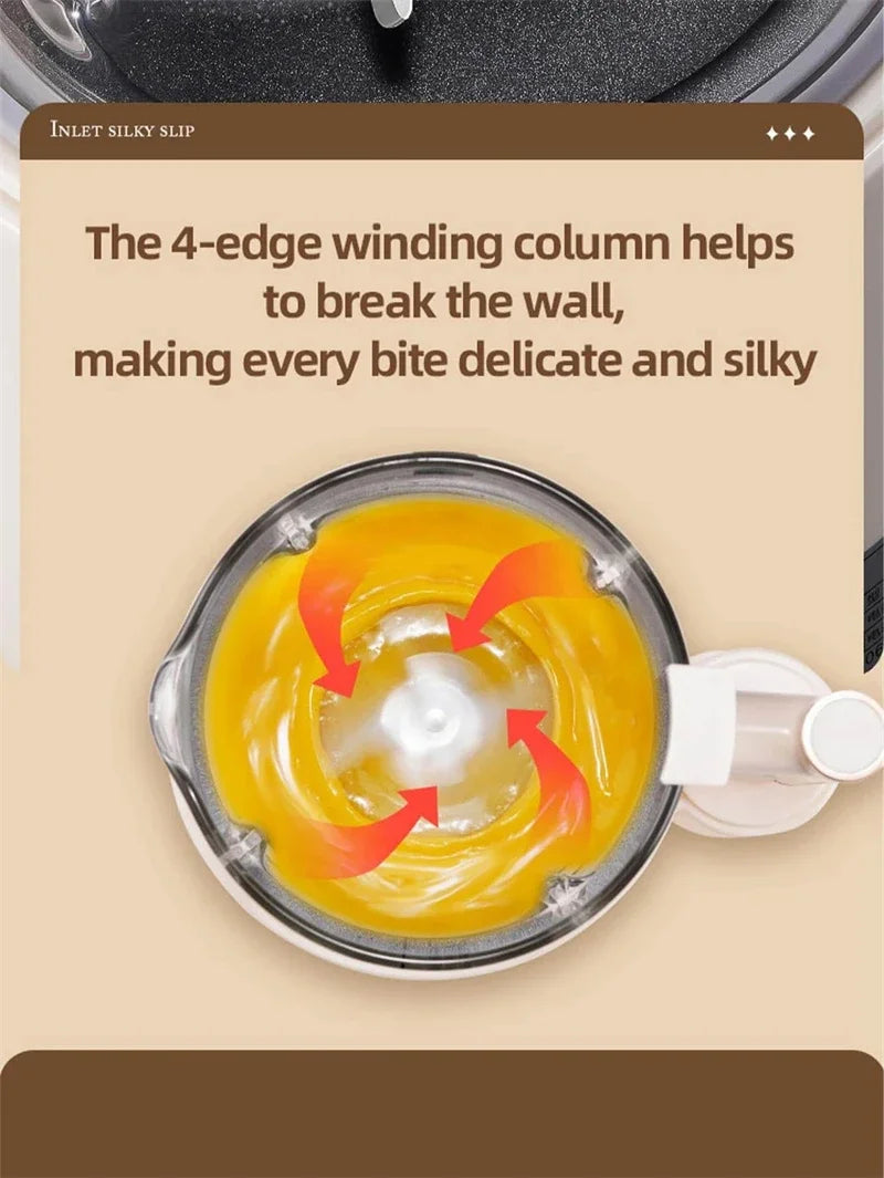 1500ML Electric Juicer Ice Crusher Food Blender For Kitchen Soy Milk & Juice Maker with High-Tech Glass Wall breaking machine