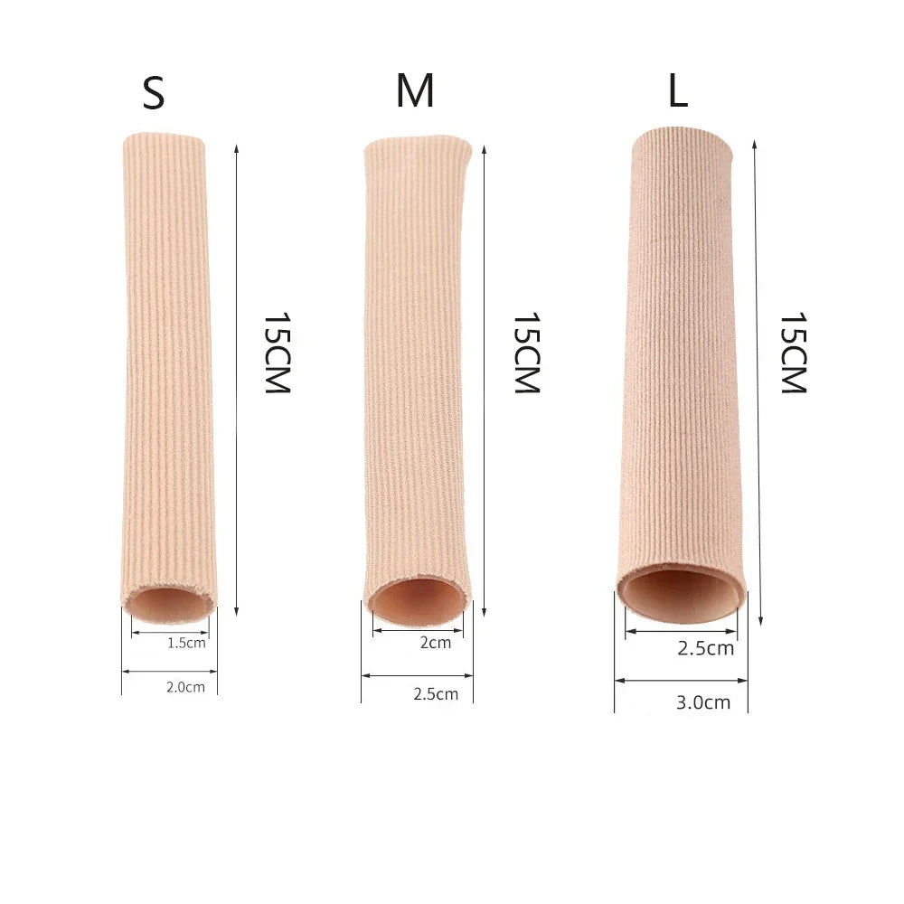 Fiber Gel Toe Cover Bandage Calluses Protection Anti Abrasion Pain Relief Tube Toe Separator Finger Protector Foot Care Tools