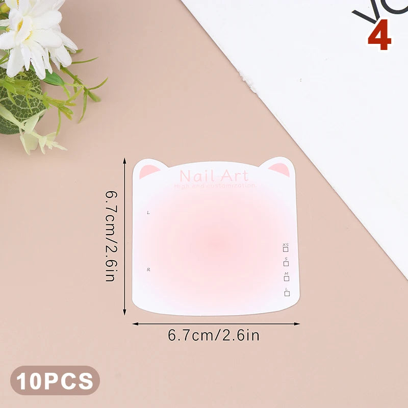 10PCS Press-On Nail Packaging Display Handmade False Design Swatch Show Card Manicure Sample Salon