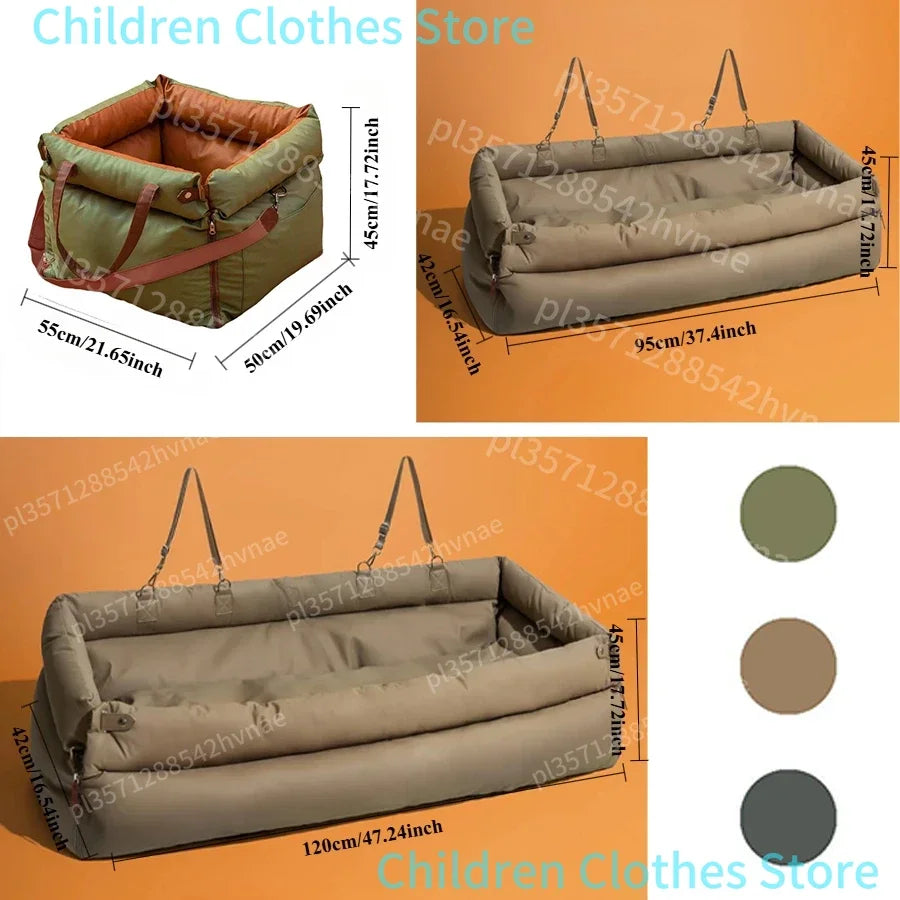 1 Portable Pet Car Seat with Stain and Scratch Protection, Easy To Clean Small To Medium Dog Travel Carrier, Pet Car Kennel