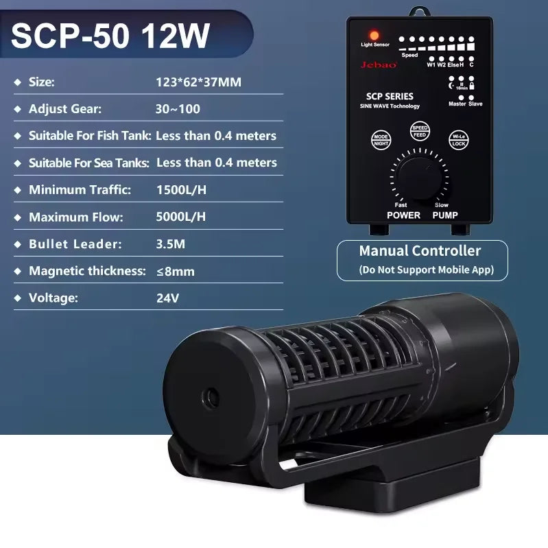 Jebao Wave Maker Surf Pumps SCP50-180 Aquarium Filter Cross Flow Pump Water Pump For Fish Tank Aquariums Accessoires Mute Waves