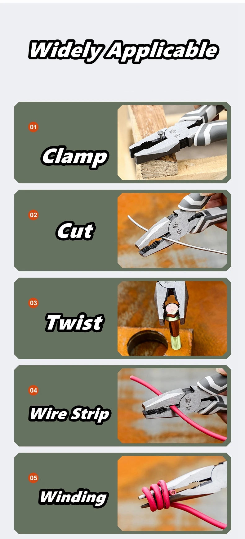 Multifunctional Universal Diagonal Pliers Hardware Wire Cutters Professional Electrician Anti Slip Durable Repair Tools