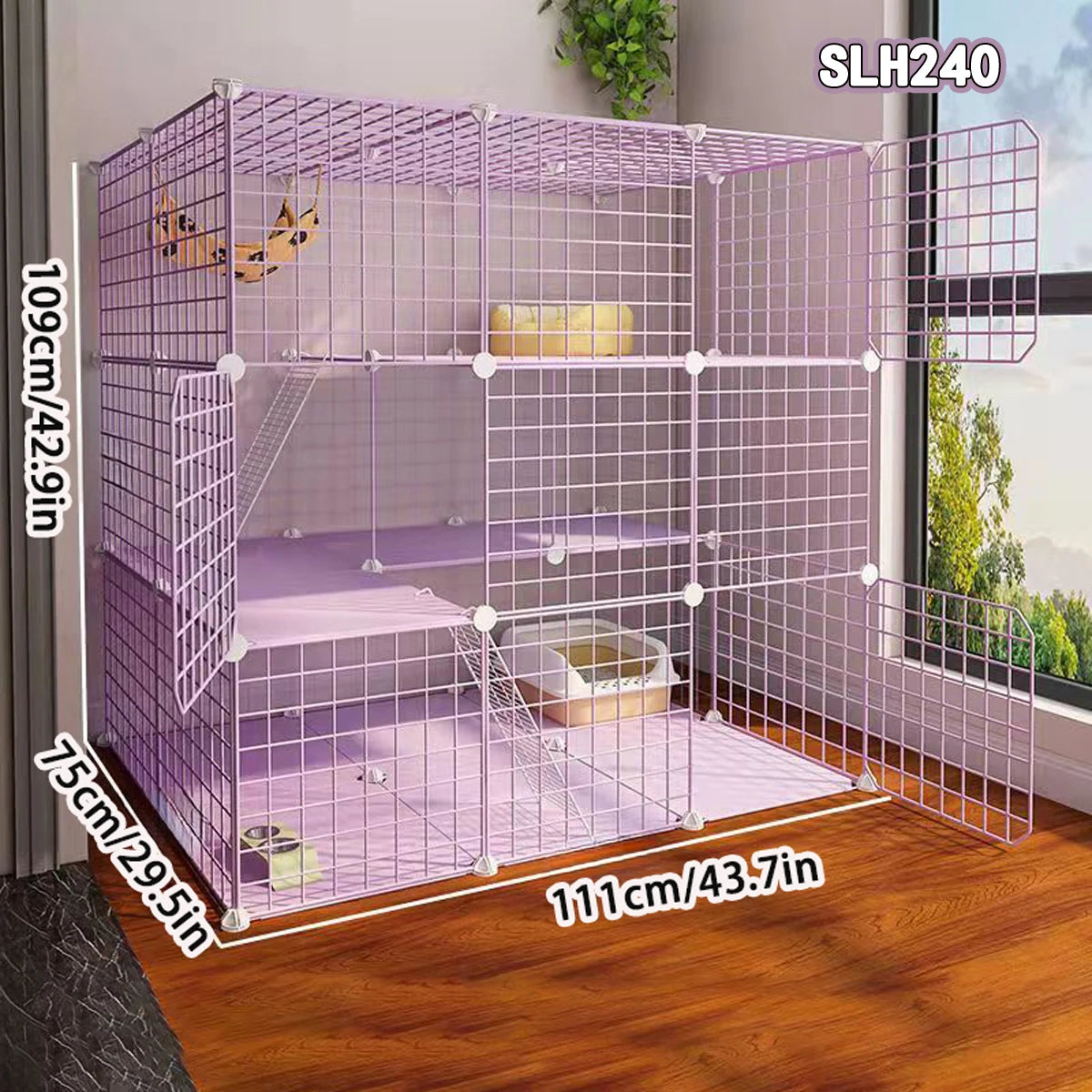 Cat cage Home Villa Cattery indoor large free space Cat House Small double deck cat house cat cat nest