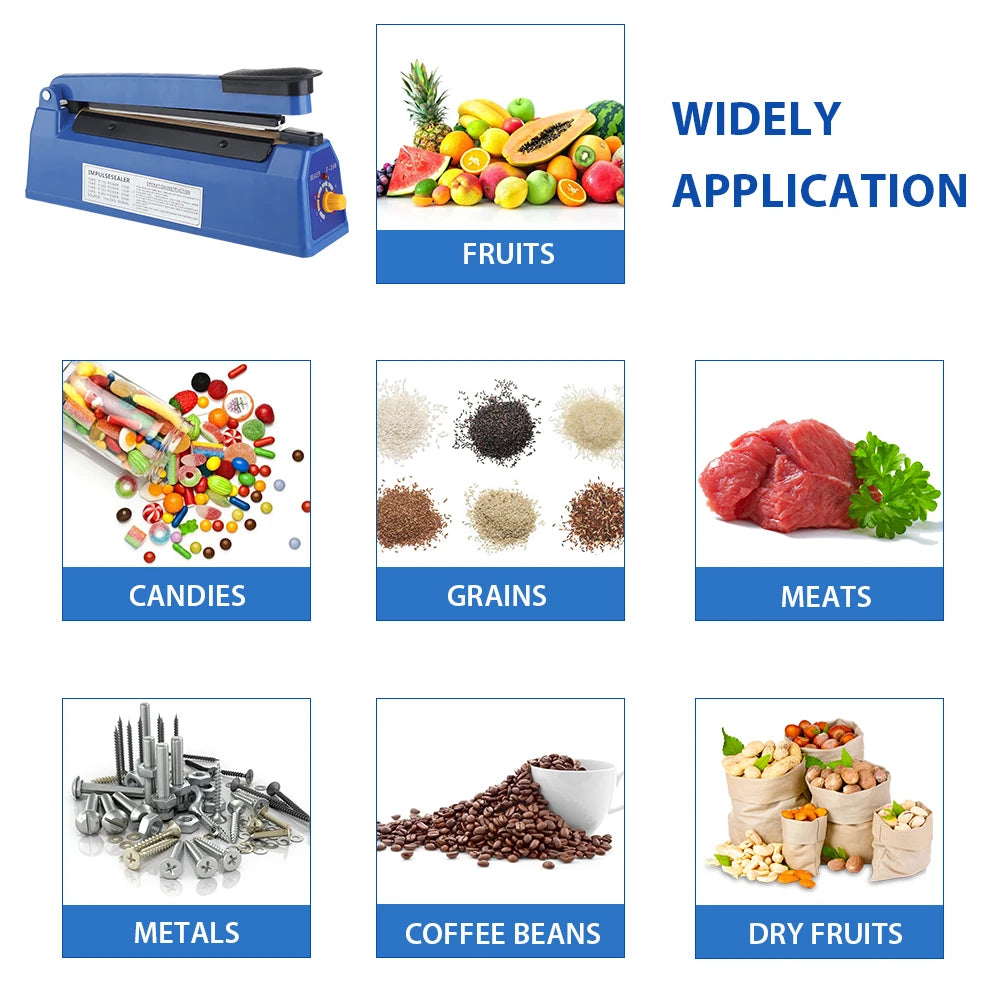 Sealing Machine Electric Heat Sealer Hand Press Vacuum Food Plastic Bag Bobo Ballons Impulse Fast Heat Sealer Packaging Machine