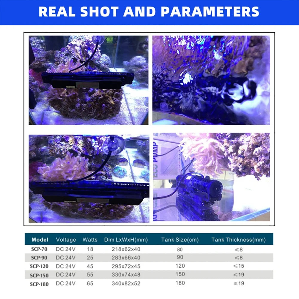 Jebao Wave Maker Surf Pumps SCP50-180 Aquarium Filter Cross Flow Pump Water Pump For Fish Tank Aquariums Accessoires Mute Waves