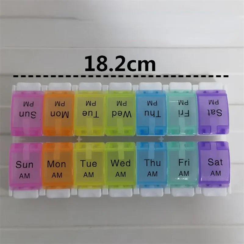 7 Days Weekly Pills Box Tablet Holder Storage Case Medicine Drug Container Mini 14/7 Cells Pill Box Tablet Storage Box Organizer