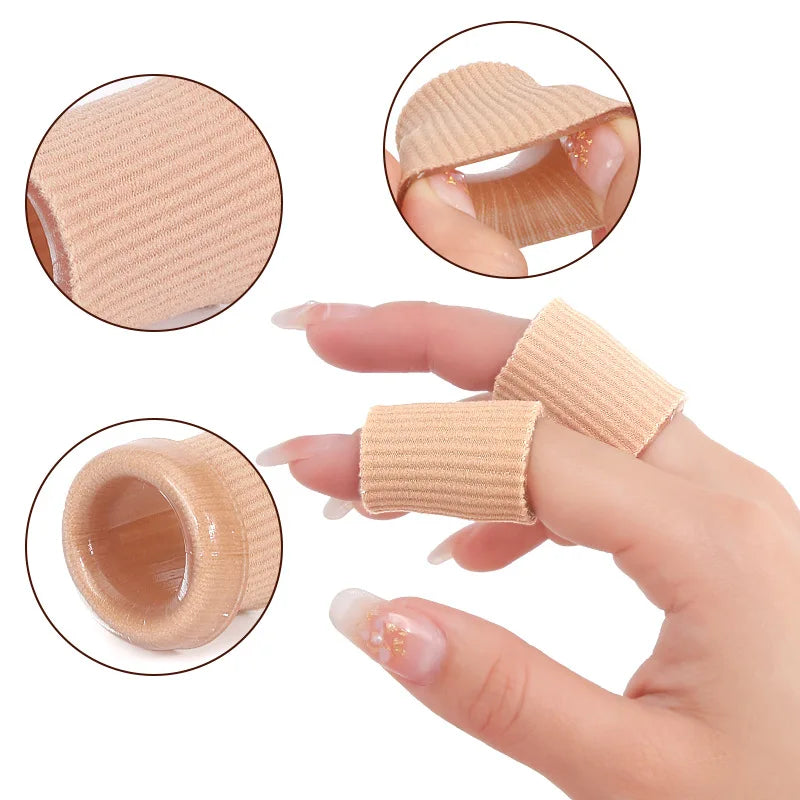 Fiber Gel Toe Cover Bandage Calluses Protection Anti Abrasion Pain Relief Tube Toe Separator Finger Protector Foot Care Tools