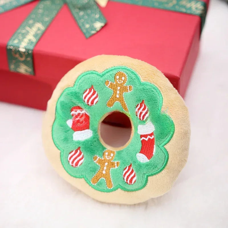 Pet Teddy with Kittens and Dogs Singing and Accompanying Plush Christmas Circle Toys Puppy Toys Dog Accessories Plush
