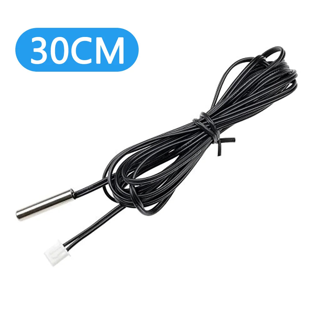 30Cm 50Cm 1M 2M 3M 5M Ntc 10K 1% 3950 Thermistor Temperature Sensor Waterproof Probe Cable For Arduino W1209 W1401