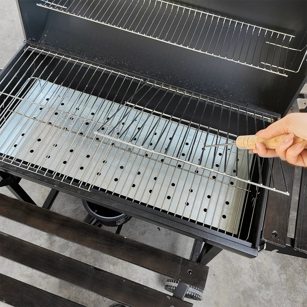 Barbecue Grill BBQ Grill for Camping Picnic 105.5*85*118cm Barbecue Stove with Wheels Outdoor Multi-function BBQ Tools