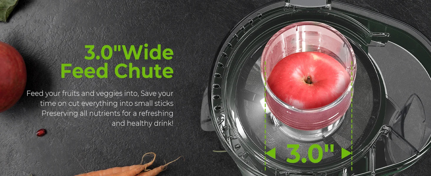 SEJOY Juicer Extractor with 2 Speeds, 3" Big Mouth Centrifugal Juicer Maker with BPA-Free, safe Compact Centrifugal Juicer