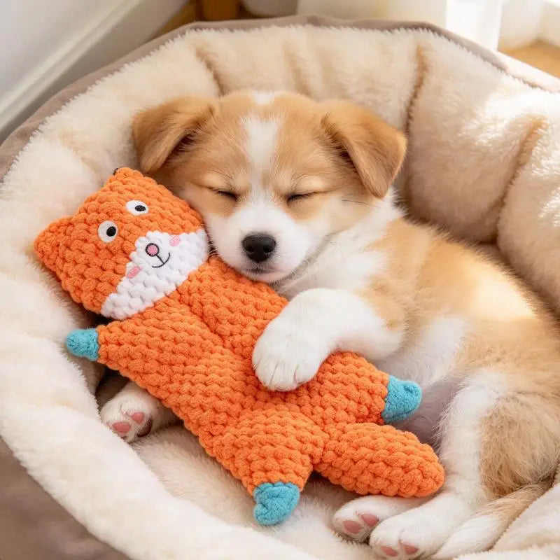 Pet Cute Animal Toy Indestructible Plush Dogs Tooth Chew Play Toy With Squeaker Puppy Supplies Cuddly Toys Resistant Accessories