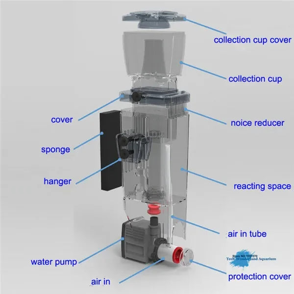 Bubble Magus BM QQ2 Internal protein skimmer for marine aquarium ultra silent nano fish tank