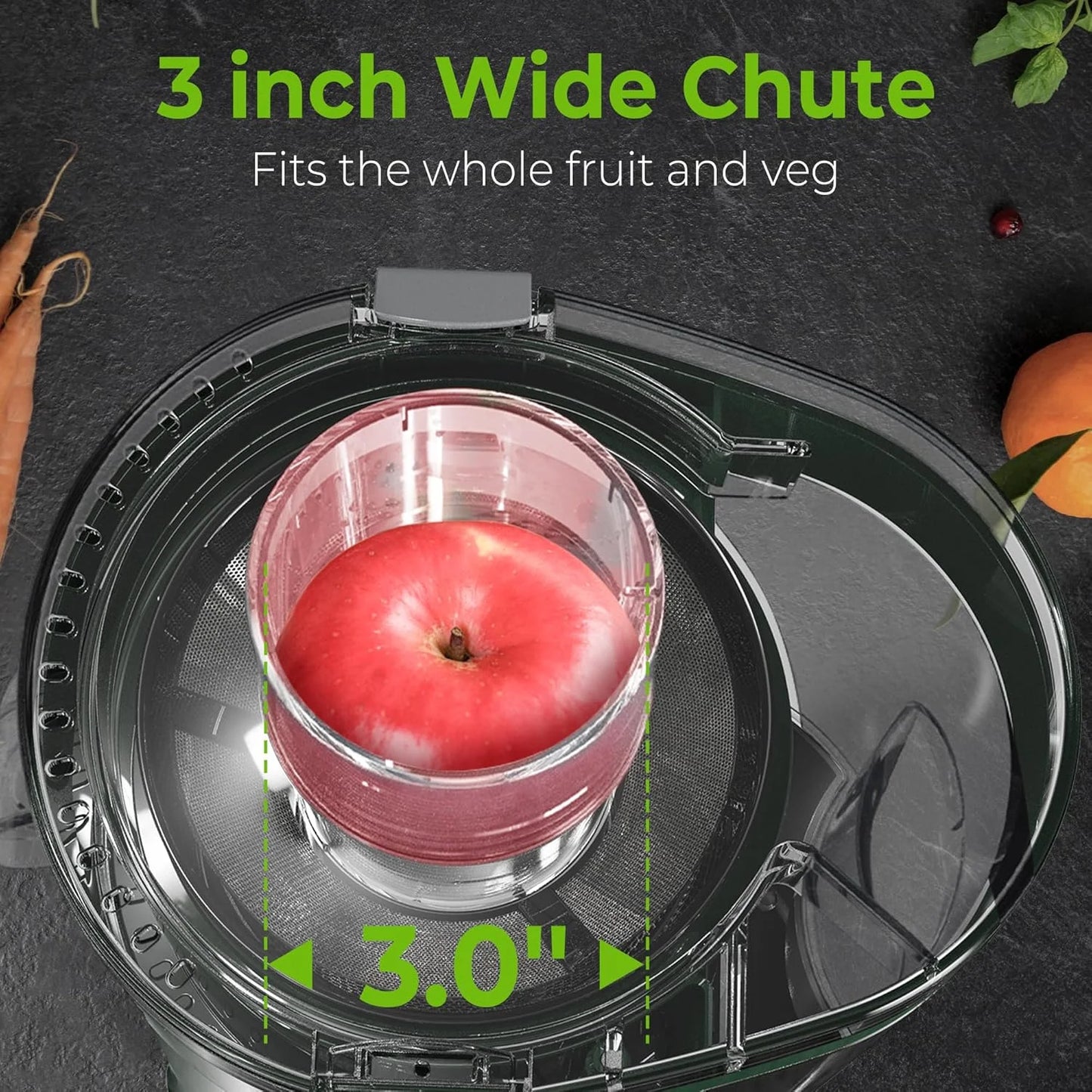 SEJOY Juicer Extractor with 2 Speeds, 3" Big Mouth Centrifugal Juicer Maker with BPA-Free, safe Compact Centrifugal Juicer