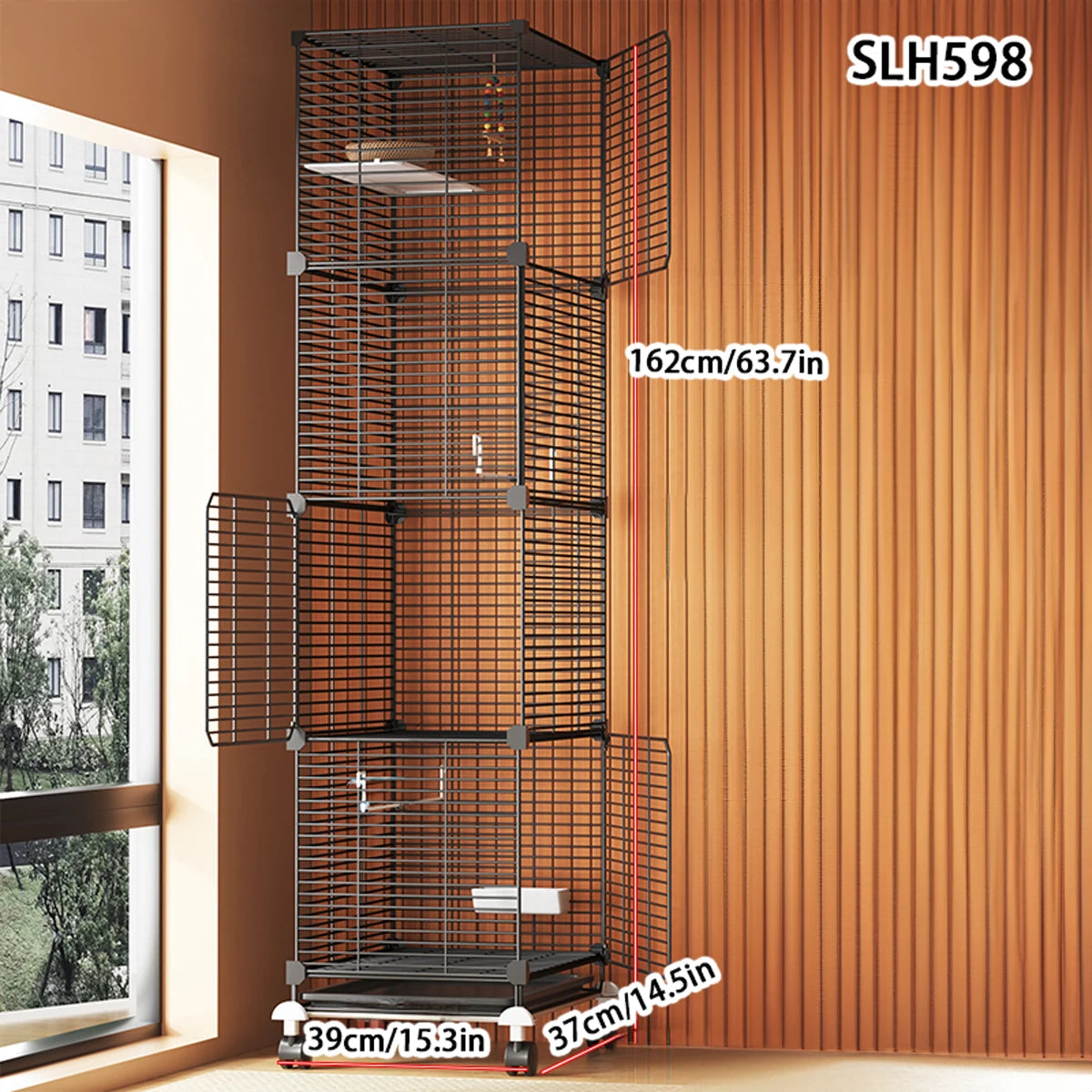 Bird Cage Large Parrot Cage Black Phoenix Myna Special Luxury House Large Thrush Tiger Skin Pearl Bird with Toilet Bird Bowl Wrought Iron Cage