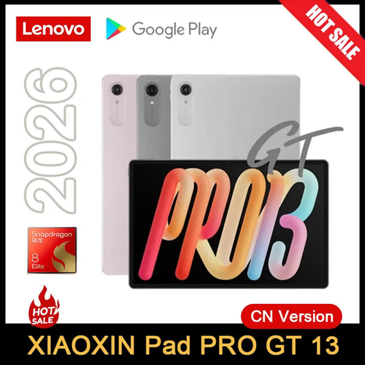جهاز لوحي لينوفو Xiaoxin Pad Pro GT 13، معالج Snapdragon 8 Elite، شاشة 13 بوصة 144 هرتز 3.5K LCD، بطارية 12000 مللي أمبير، سعة 128 جيجابايت، أندرويد، واي فاي، موديل TB378FC