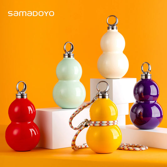 SAMADOYO-6 Hour Insulated Tumbler | Gourd Shape with Straw | Exclusive Design, 520ml