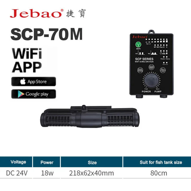 Jebao Wave Maker Surf Pumps SCP50-180 Aquarium Filter Cross Flow Pump Water Pump For Fish Tank Aquariums Accessoires Mute Waves