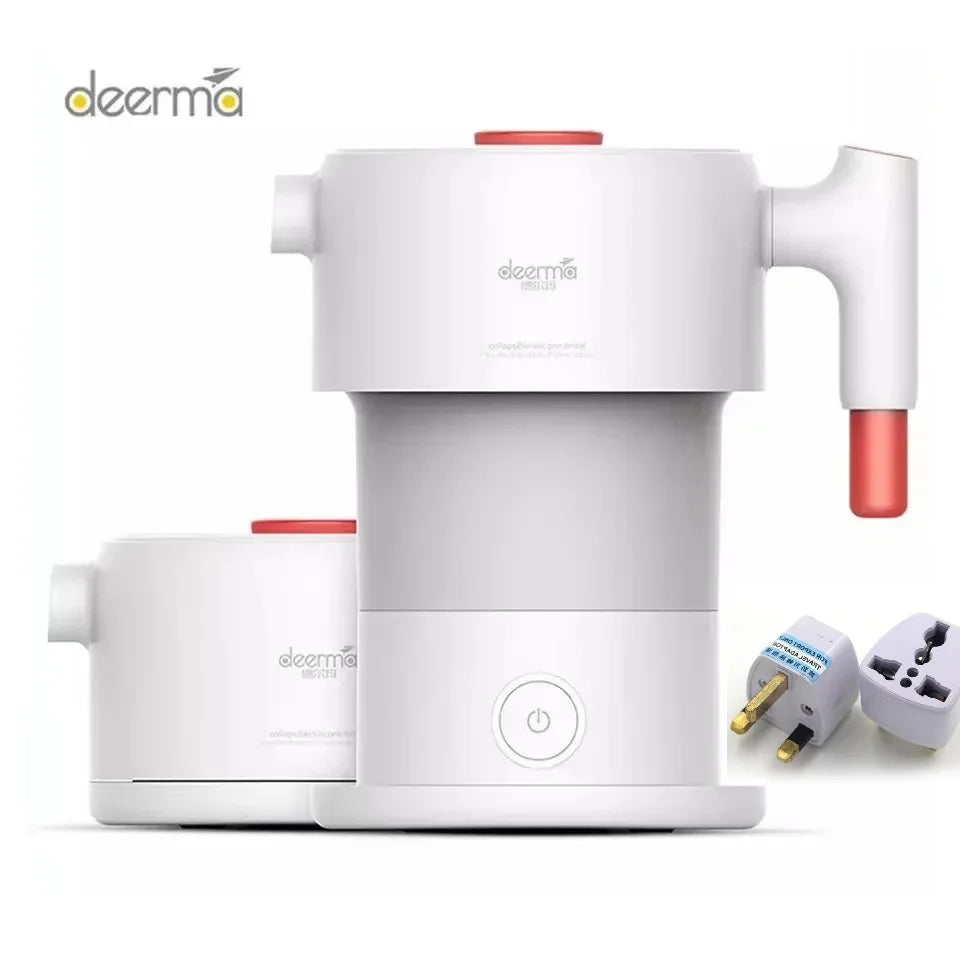 Deerma Folding Portable Electric Water Kettle 0.6L Handheld Electric Water Flask Pot Auto Power-Off Protection Kettle