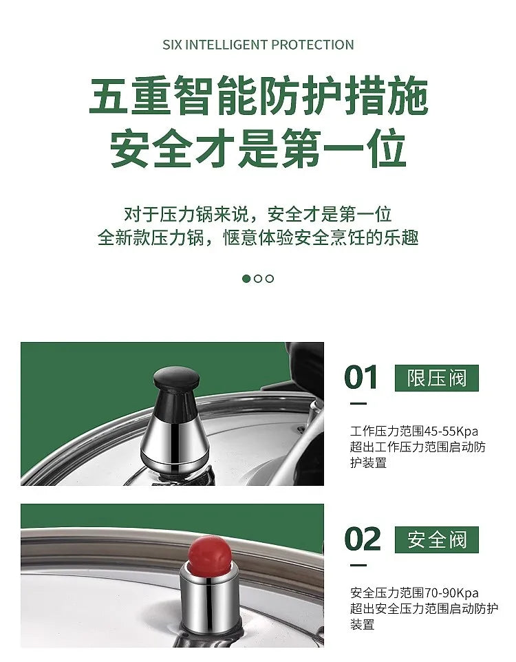 9 Quart olla de presion & ollas de presión para cocinar,Suitable for All Hob Types,instant fast stainless steel pressure cooker