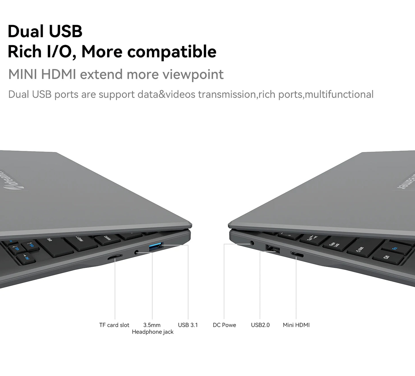 Adreamer Laptop 8GB RAM 1TB SSD Computer 13.3-inch Intel Notebook 2560X1600 Resolution Celeron N4020 Portable Computer