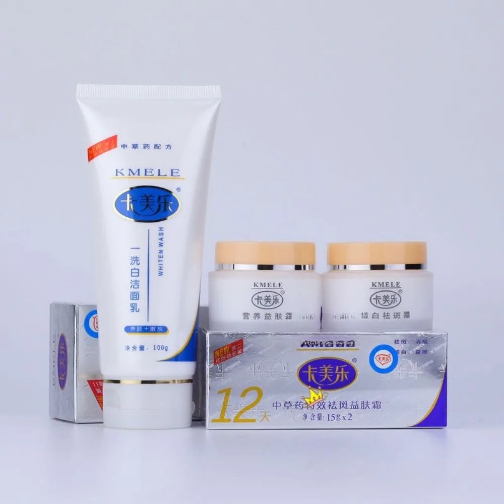 Original KMELE Whitening Day Night Cream Effect in 12 Days Herbal Intensive Spots Removing Facial Cleanser Skin Care Sets