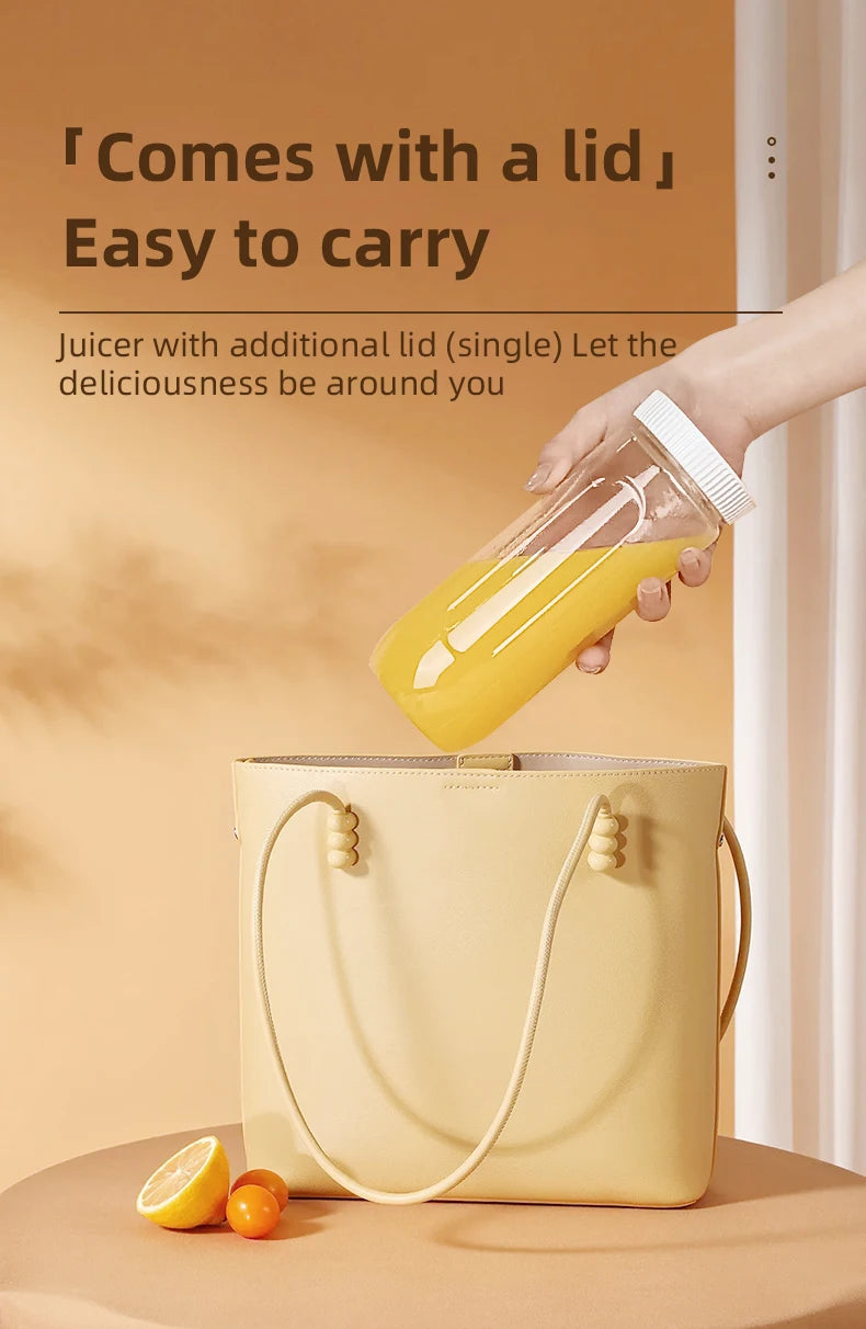 500ML Portable Electric Blender 40W USB Rechargeable Cordless Juicer High Powerful Juicer Cup For Smoothie Milkshake Juice Food