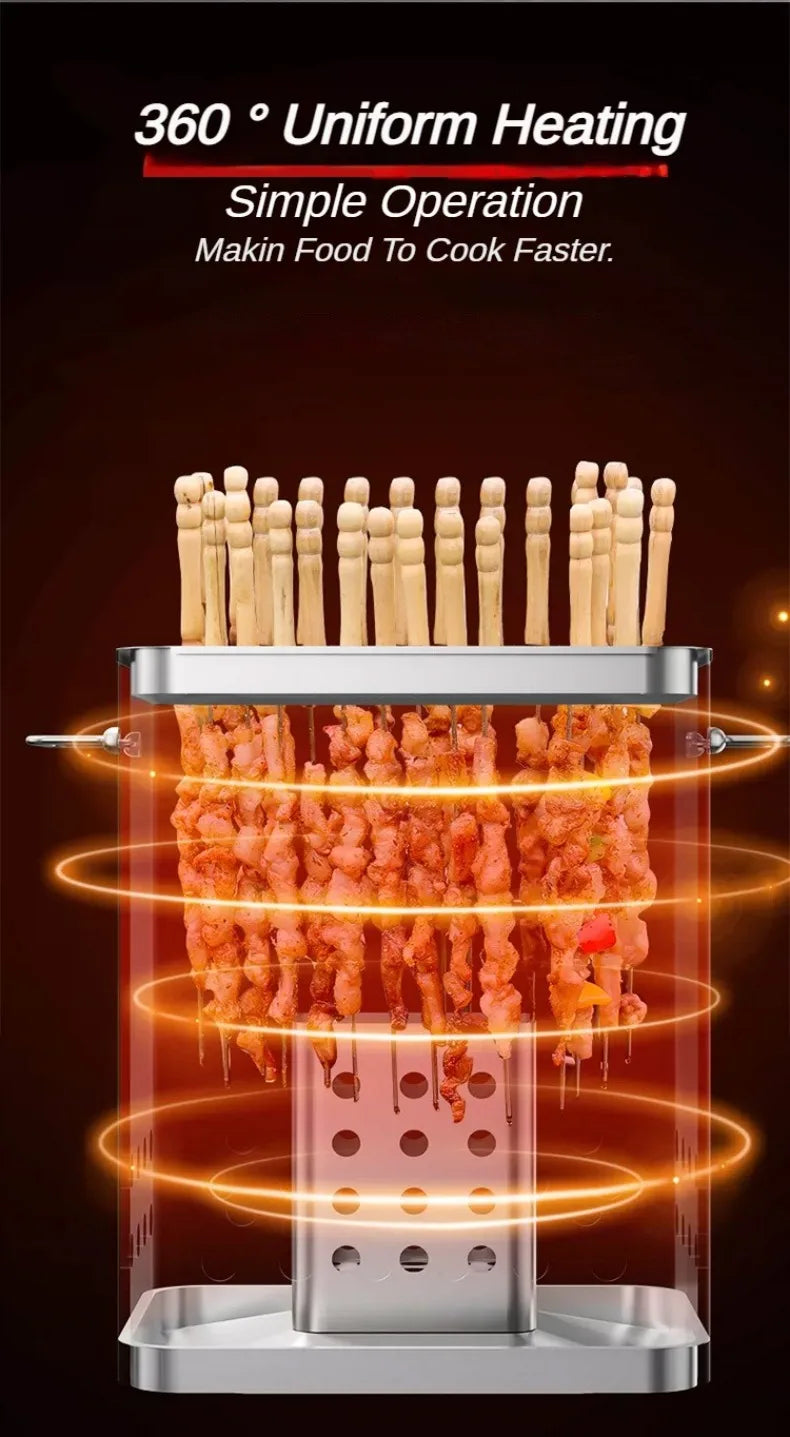 Portable Grill Smokeless Stainless Steel Barbecue Charbroiler Outdoor Indoor Dual-purpose Stewing Oven Small Durable BBQ Grill