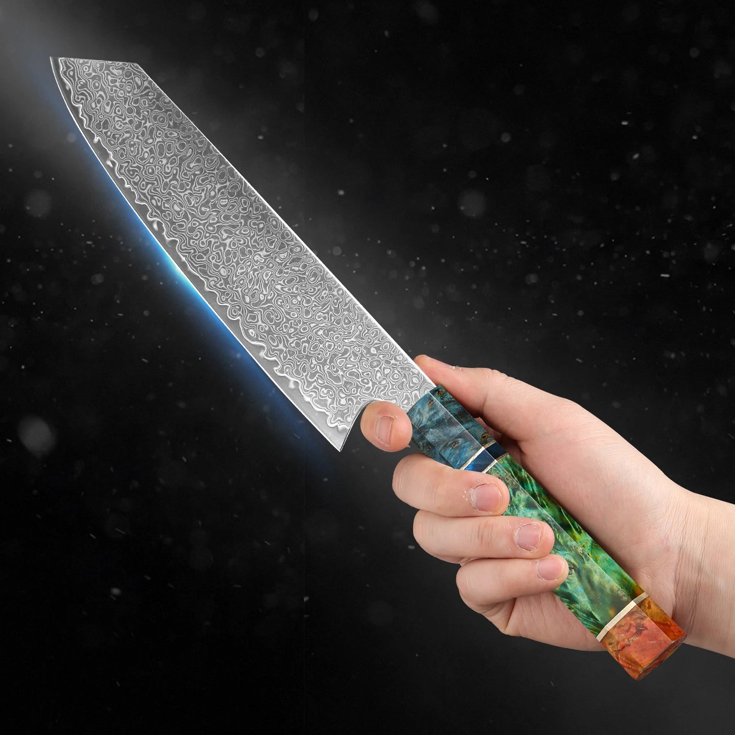 8 Inch Chef Knife 67 Layers VG10 Damascus Steel Kitchen Knives Stabilized Colored Wood Handle Professional Japanese Kiritsuke Kn