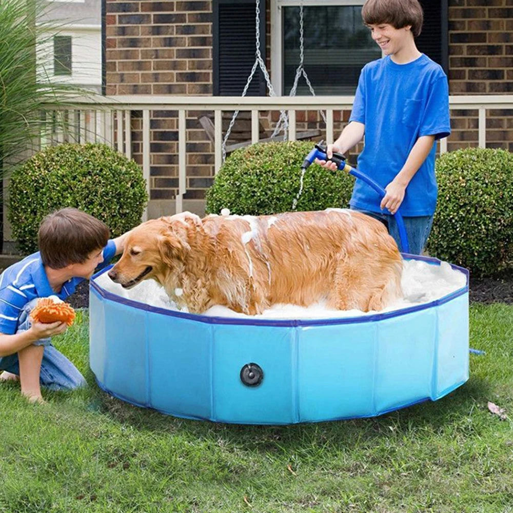 Folding bathtub for dogs and cats, a must-have for cooling down in the summer pool for dogs, and a portable pet bathtub for