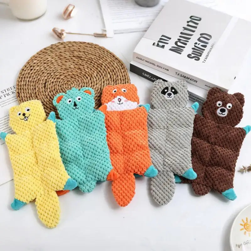 Pet Cute Animal Toy Indestructible Plush Dogs Tooth Chew Play Toy With Squeaker Puppy Supplies Cuddly Toys Resistant Accessories