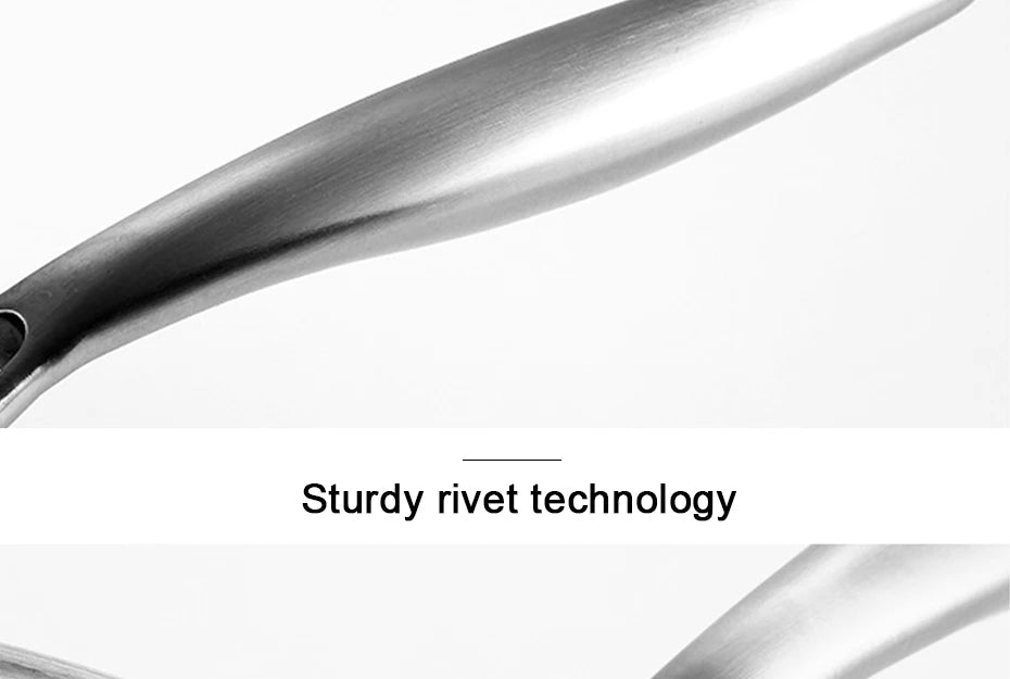 304 Stainless Steel Wok Non-Stick Frying Pan Steak Frying Pan Uncoated Kitchen Cookware Suitable For Gas Stove Induction Cooker