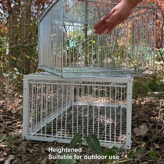 Chicken Bird Trap Cage Escape Proof Chicken Bird Trap Cage Versatile Single Way Entry Easy Assembly Rust Resistant for Garage