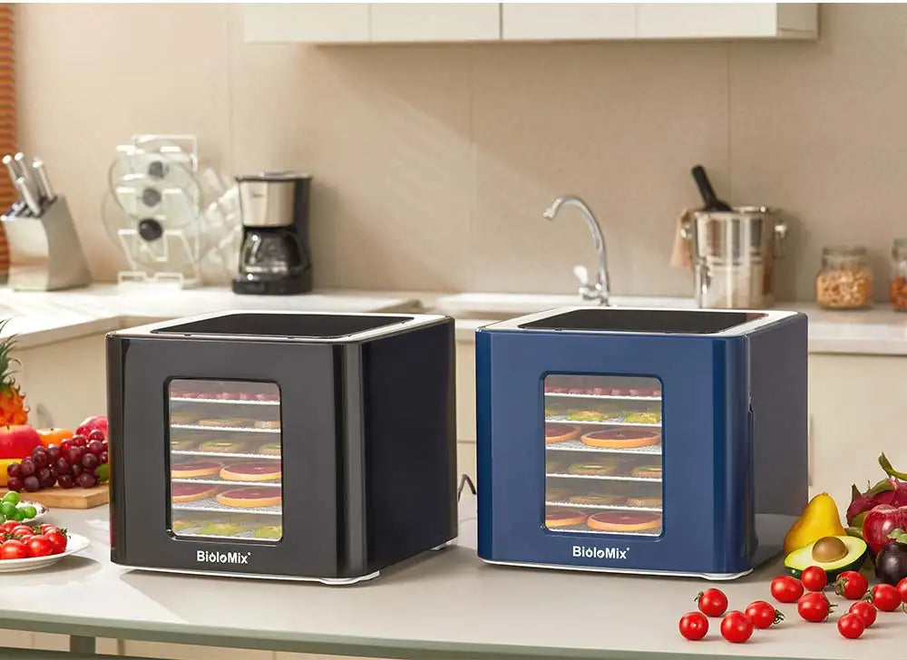 BioloMix 6 Trays Food Dehydrator with LED Touch Control,Digital Temperature and Time,Dryer for Fruit Vegetable Meat Beef Jerky
